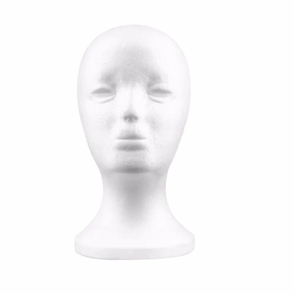 1 шт. прочный белый женский манекен из пенополистирола модель манекен-голова пена парик волосы очки дисплей очки шляпа Дисплей Стенд