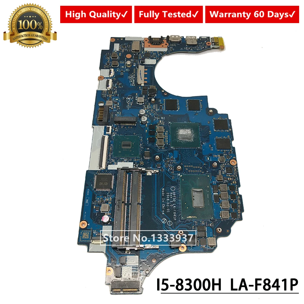 Best  For HP 15-cx Laptop motherboard i5-8300H SR3Z0 CPU DPF50 LA-F841P mainboard