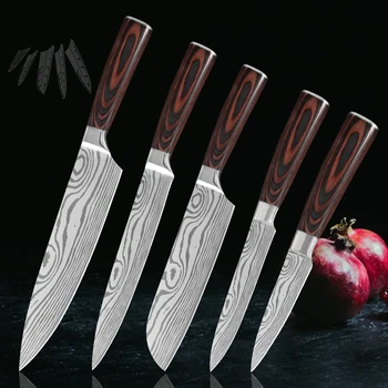 

MUZ Japanese Kitchen Knives Set High Quality Stainless Steel Cooking Knife Japanese Stainless Steel Kitchen Accessories Cutlery