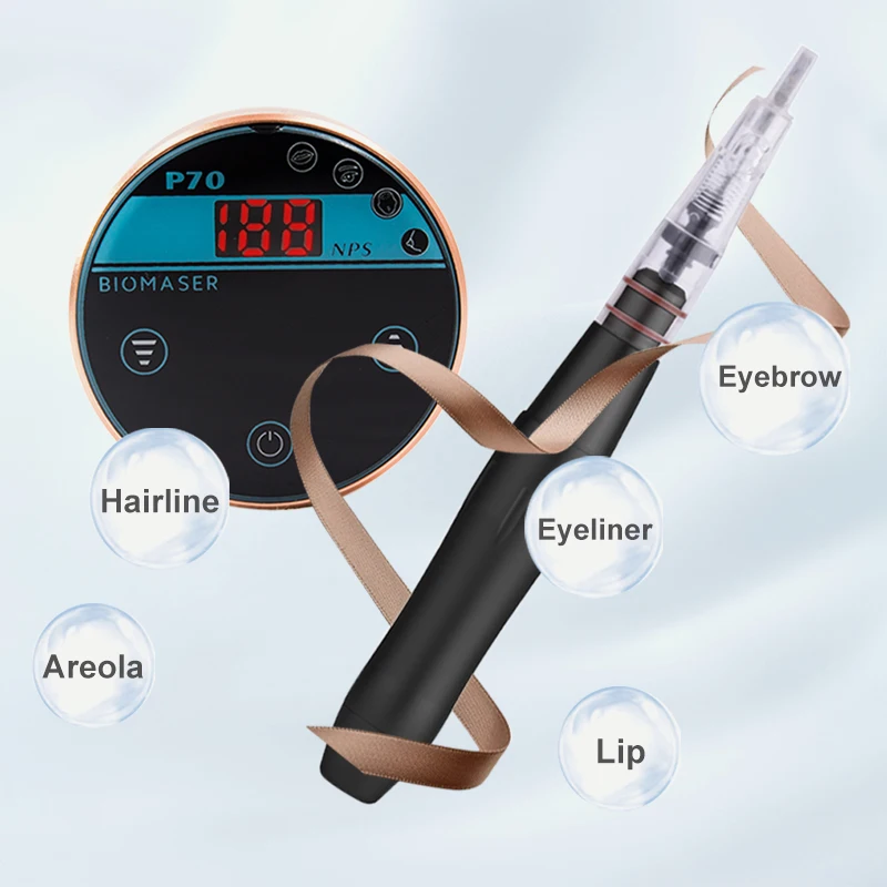 

BIOMASER Mini Beauty Permanent Makeup Tattoo Accessories Eyebrow Embroidery Digital Machine Strong Quiet Motor for Eyebrow Lips