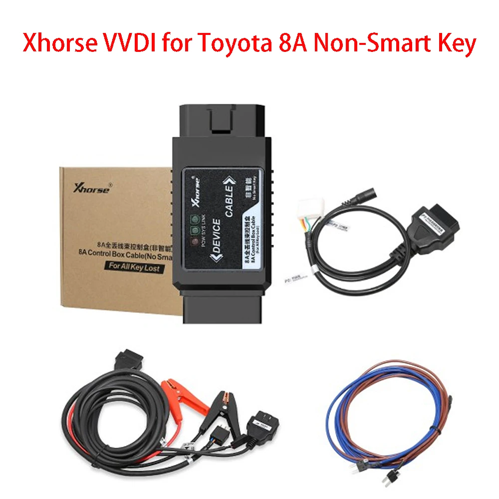 US $218.90 Xhorse VVDI For Toyota 8A NonSmart Key All Keys Lost Adapter 8A Control Box Cable Without Disassembling IMMO BOX Key Programmer