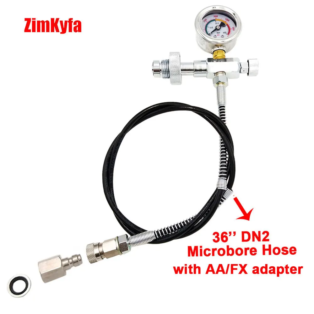 Пейнтбол PCP заполняющая станция 40mpa/4500psi Din заполнение зарядный адаптер с 24 &quot/36&quot