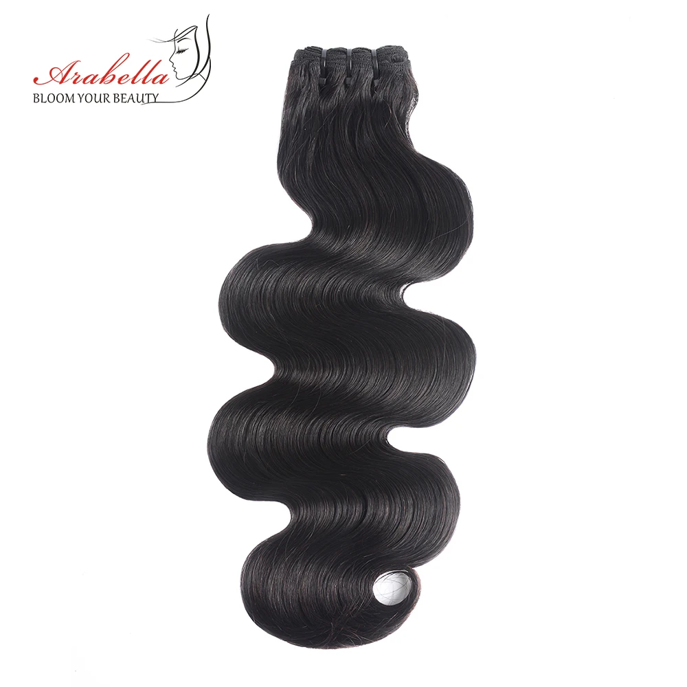 Double Drawn Hair Extension Brazilian Body Wave Hair Bundles 100% Human Hair Arabella Thick Ends Na