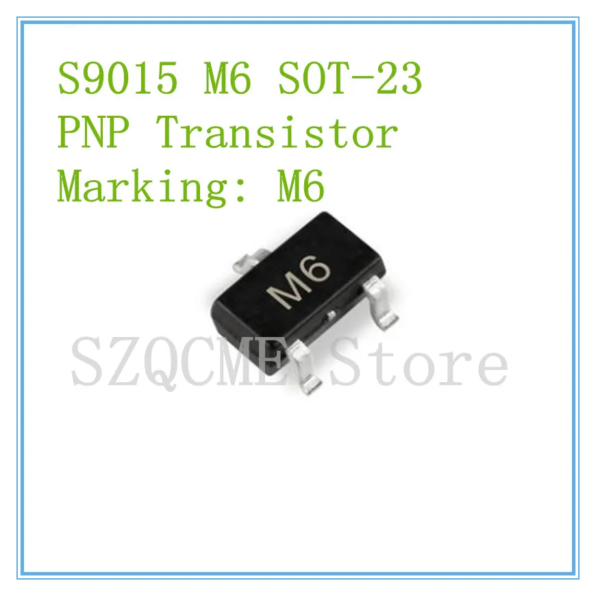 50 adet S9015 9015 M6 PNP transistör 45V 100mA 0.1A düşük güç