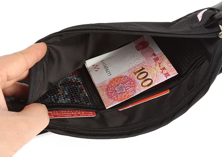 Amazon Ultra-Thin Hidden Nylon Waterproof Waist Bag Outdoor Sports Body Hugging Anti-Theft RFID Waist Bag a Generation of Fat