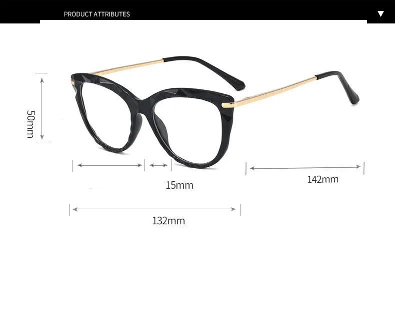 Оправа для очков в стиле кошачьи глаза женские прозрачные очки Модные оптические компьютерные очки прозрачная оправа для близорукости