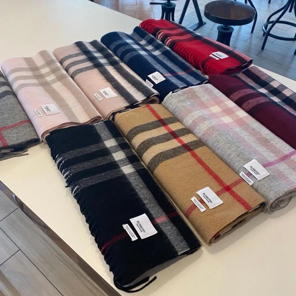 Роскошный бренд Burberry Лидер продаж 2020 дизайнерский вязаный кашемировый шарф в