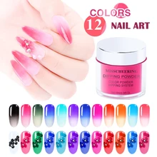 Изменение температуры ногтей инфильтрация блестящая пудра погружение согревающий порошок для ногтей 998