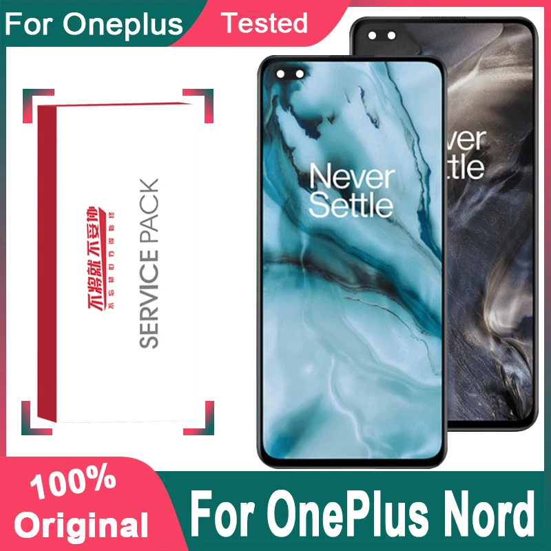 Оригинальный 6 44 &quotЖК-дисплей Замена для OnePlus Nord активно-матричные осид Дисплей