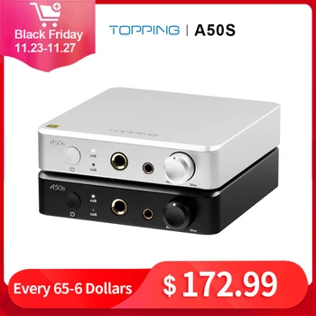 

Topping A50s Balanced Headphone Amplifier single-end 6.35mm SE Headphone Amp 4.4mm output 20ohm Hi-Res Audio pre amplifier