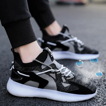 

Men Casual Shoes Knit Breathable Walking Sneakers No-Slip Krasovki Spring Autumn Fashion Socks Comfortable Sneakers Men Shoes