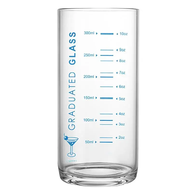 11,16 унций стакан для питья многоразовый стакан для воды стекло для хайбола с измерением - Цвет: Blue