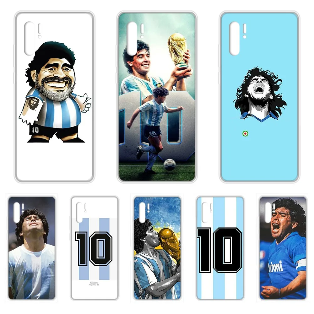Diego Armando Maradona Argentina Прозрачный чехол для телефона HUAWEI 5t p 8 9 10 20 30 40 P pro Smart 2017 2019 Z lite |