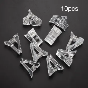 

10pcs Nail Tips Clip Transparent Finger Poly Quick Building Finger Extension Nails Art Manicure Tool Accessories False Nail Cip