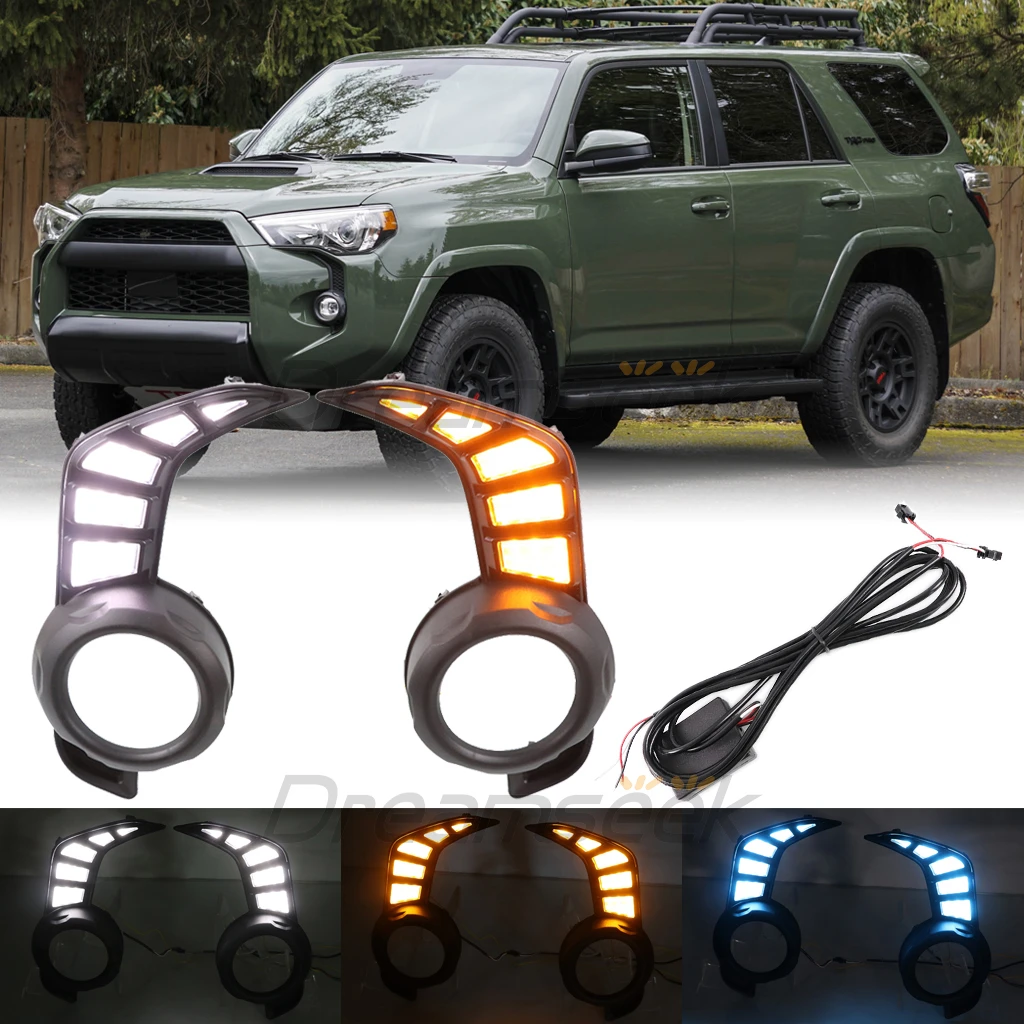 3 Color Led Drl For Toyota 4runner N280 20142021 Daytime Running Light