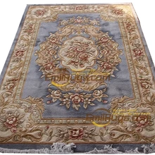 Цветочный ворсистый ковер для гостиной, тканый Античный Декор, круглый ковер, украшение для пола Комнаты, большой шерстяной ковер