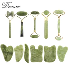 11 arten Xiu Yu Jade Roller Gesichts Ridged Roller Haut Massage Roller Gua Sha Kratzen Massage Werkzeuge Anti Aging Falten für Gesicht