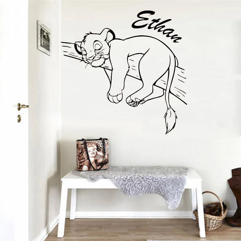 Wall Sticker Bedroom Boy Lion, Sticker Art Decor Lion King