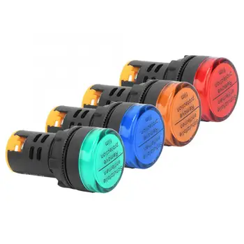 

10Pcs LED Power Indicator Light PC Flame Retardant Shell 22mm Diameter 220V AD16-22D/S