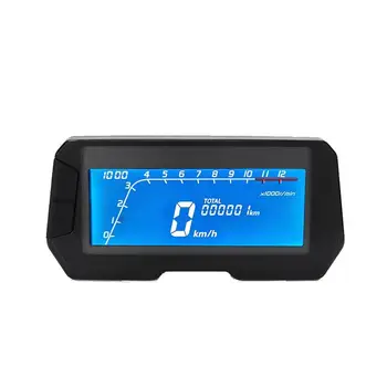 

12000RPM 6 Gear Universal Motorcycle LCD Digital Speedometer Odometer Backlight Motorcycle Odometer for 1,2,4 Cylinders Meter