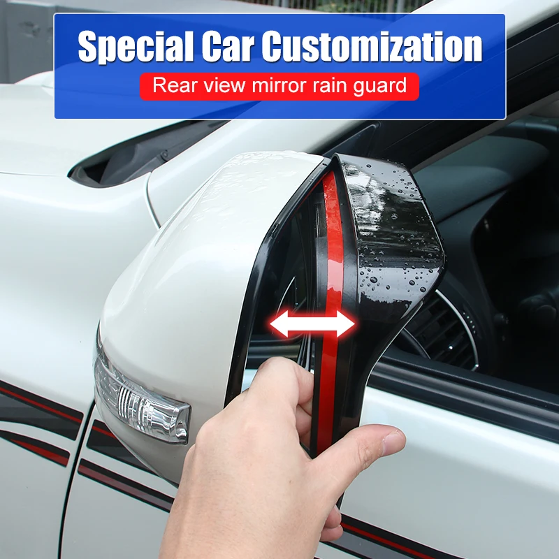 Rearview Mirror Rainproof Cover Rain Eyebrow For Toyota Land Cruiser 200 Prado 150 LC200 LC150 Exterior Accessories rearview mirror rain shield rearview mirror rain eyebrow car rearview mirror visor rearview mirror rain guard rearview mirror visor