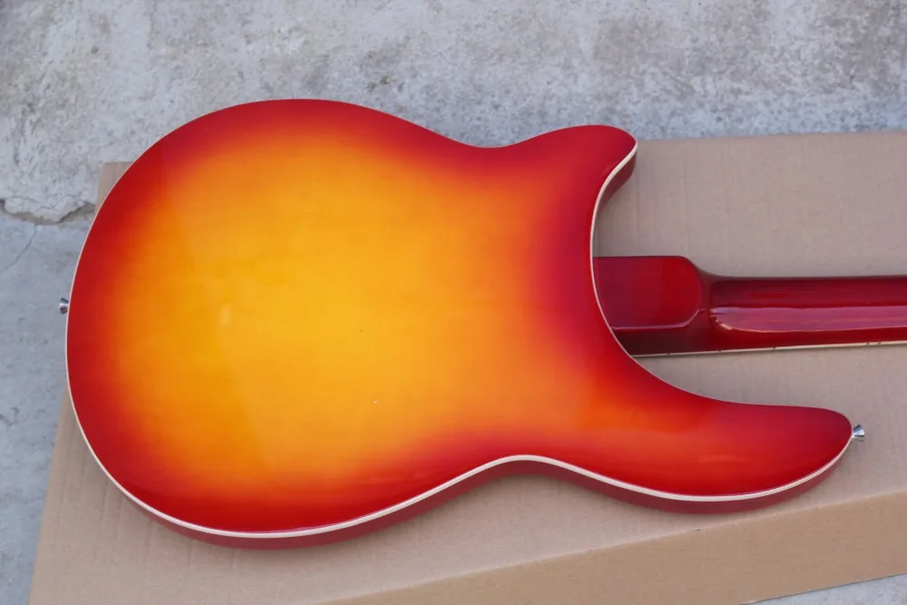 Новинка 2018 фабрика и 4 струны Rickenback 360 электрическая басовая Cherryred струнная Ricken 330
