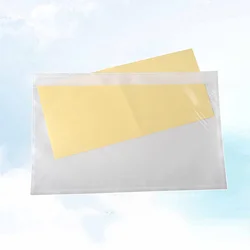 Enveloppes de liste de colisage autocollantes, 100 pièces, pochettes de liste de colisage transparentes pour étiquette d'expédition de facture (15x18cm) 
