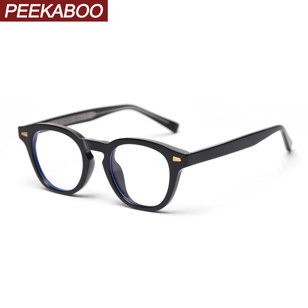 Peekaboo rivet retro glasses frame prescription men clear lens glasses