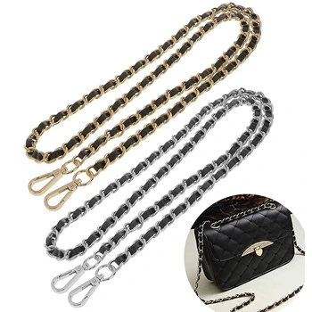 

120/130cm Replacement Chain & PU Synthetic Leather Shoulder Crossbody Straps Bags/Handbag/Handle/Purse