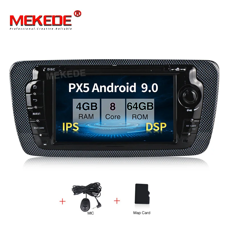 8core 64G 4+ 64G Android 9,0 автомобильный DVD мультимедийный плеер для сиденья Ibiza 2009-2013 gps навигация RDS raido Видео Аудио плеер wifi BT - Цвет: 8core 64G