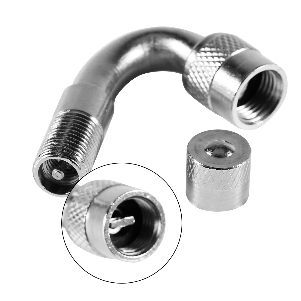 

1pc Tyre Valve Extension Adapter Motorcycle Car Tire Stem Extender Tyre Valve Extension Adapters With Metal Dust Cap