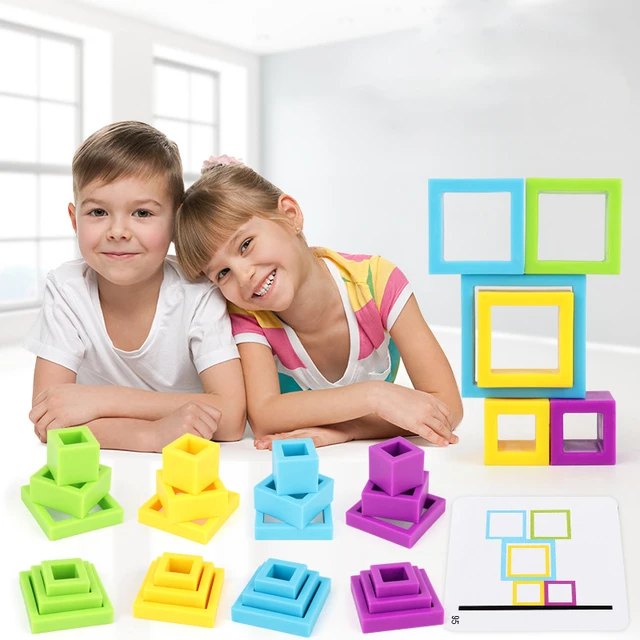 Blocs en Silicone arc-en-ciel pour enfants, blocs empilables arc-en-ciel,  jouet bébé constructeur Montessori jeux jouets éducatifs cadeau - AliExpress