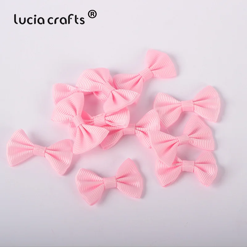 pink 12pcs Lucia crafts, 3,5*2 см, разноцветные, Grossgrain, банты для девочек, бутик, мини-бант для волос, головной убор, сделай сам, одежда для рукоделия, 12 шт./24 шт., B0910 - Цвет: pink 12pcs