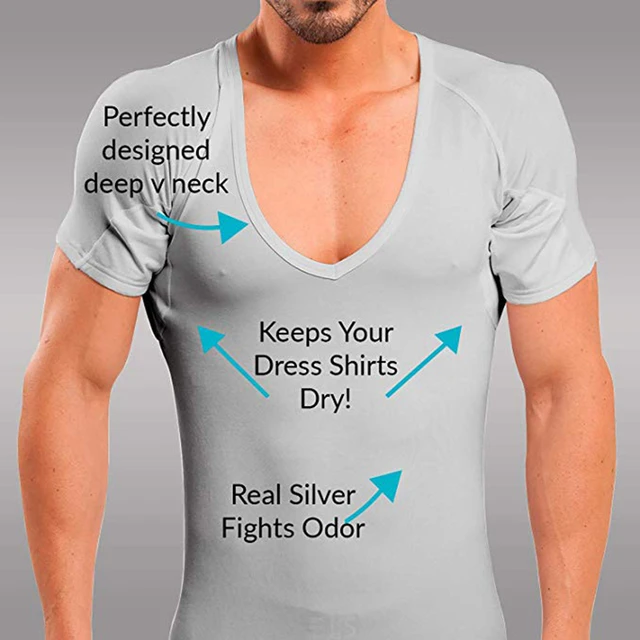 Men Modal Sweatproof Anti Against Underarm Sweat Proof Fitness Men's  T-Shirts