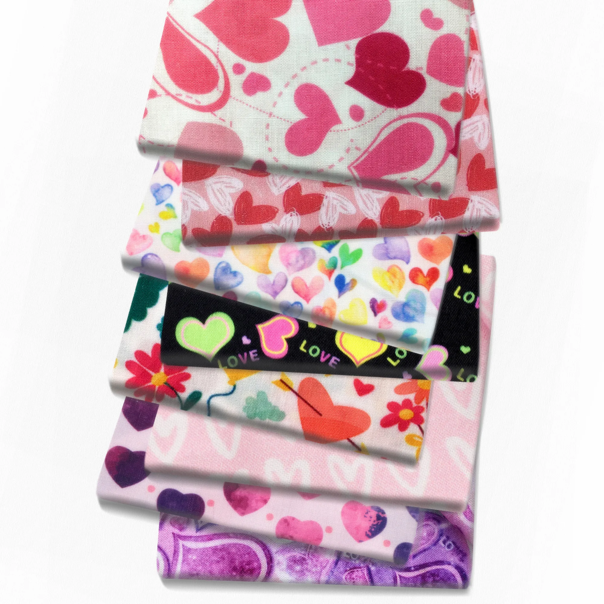 Ткань из полиэстера и хлопка в стиле пэчворк салфетка на День святого Валентина