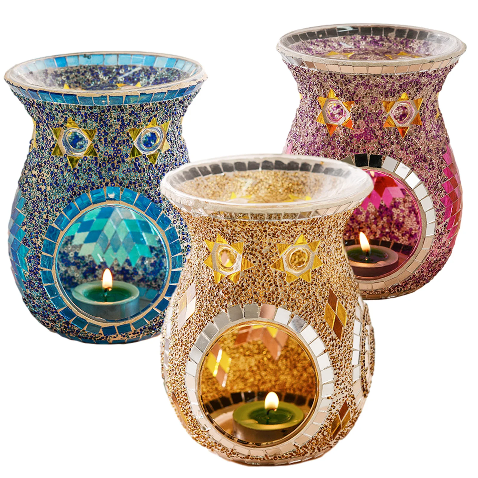 Ceramic Candle Holder Oil Incense Burner Essential Aromatherapy Oil Burner Lamps Porcelain Aromatherapy Diffuser Home Decoration
