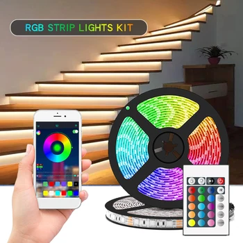 

10m SMD 5050 RGB LED Strip Light Practical Multi-functional Durable Waterproof Bluetooth DC 12V Flexible Tape Lamp