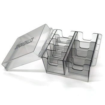 

Universal Limit Comb Storage Box, Transparent Gray 8 Calipers Box With Comb Barber Shop Hair Comb Organizer Hairdressing Tools