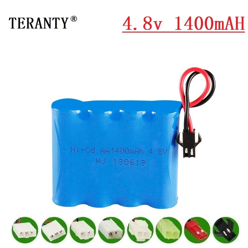 

( M Model ) 4.8v 1400mah NICD Battery For Rc toys Cars Tanks Robots Boats Guns 4.8v Rechargeable Battery 4* AA Battery Pack 1Pcs