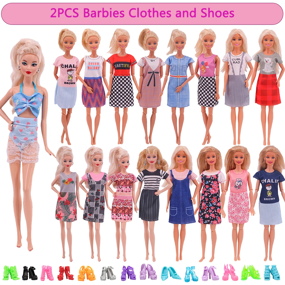 Conjunto de ropa de muñeca Barbies, zapatos, traje de baño hecho a mano, se  adapta a