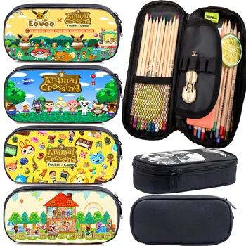 

Children Game Animal Crossing Pen Bag Cartoon Pencil Case Girl Cosmetic Makeup Bag High Quality Large Capacity Stationery Bag