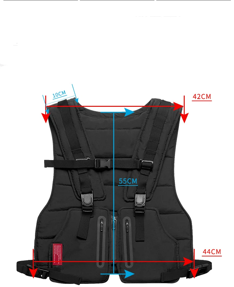 Новая уличная тактическая жилетка мужская хип-хоп уличный стиль нагрудная сумка для телефона модная светоотражающая полоска CargoWaistcoat с карманами