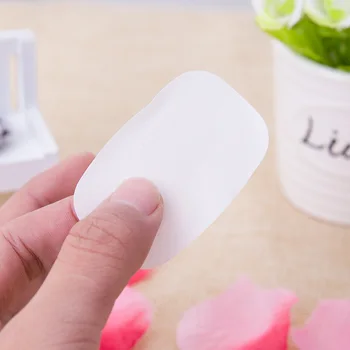 

20 PC/Box Travel Portable Disposable Boxed Soap Paper Make Foaming Scented Bath Washing Hands Mini Paper Soap Random Color