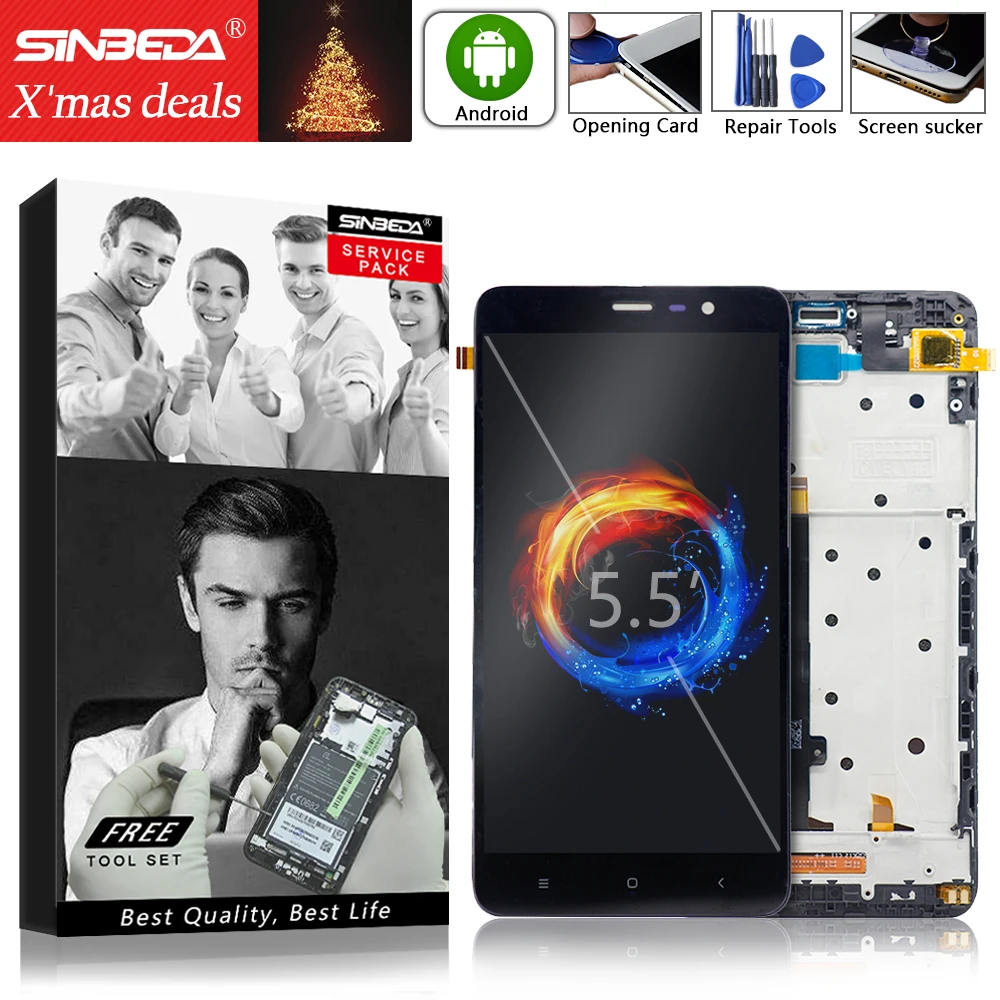 150 мм 5 &quotдля XIAOMI Redmi Note3 Оригинальный ЖК дисплей сенсорный экран дигитайзер с