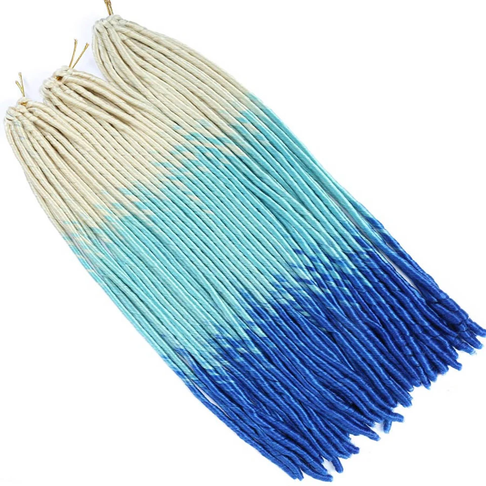 MUMUPI богемный крючком косы искусственные локоны в стиле Crochet волосы 20 дюймов 20 прядей Омбре косички для наращивания синтетические дреды волосы