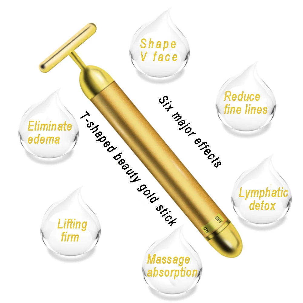 

Small Size Facial Beauty Tool Facial Massager T Shape Facial Beauty Care Vibration Facial Beauty Massager Energy Vibrating Bar