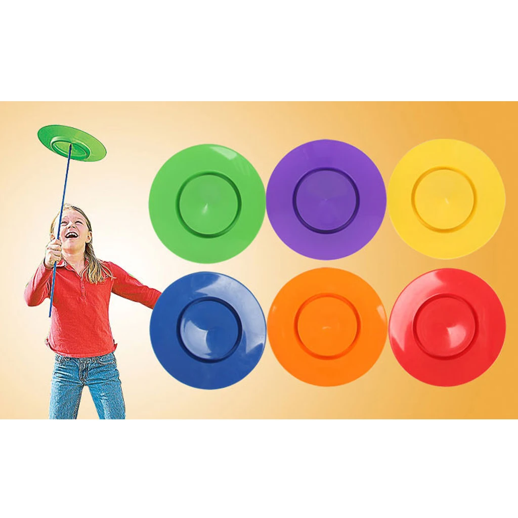 6 Spinning Plates / Juggling Plates with Sticks, Mixed ColorsToothpicks AliExpress