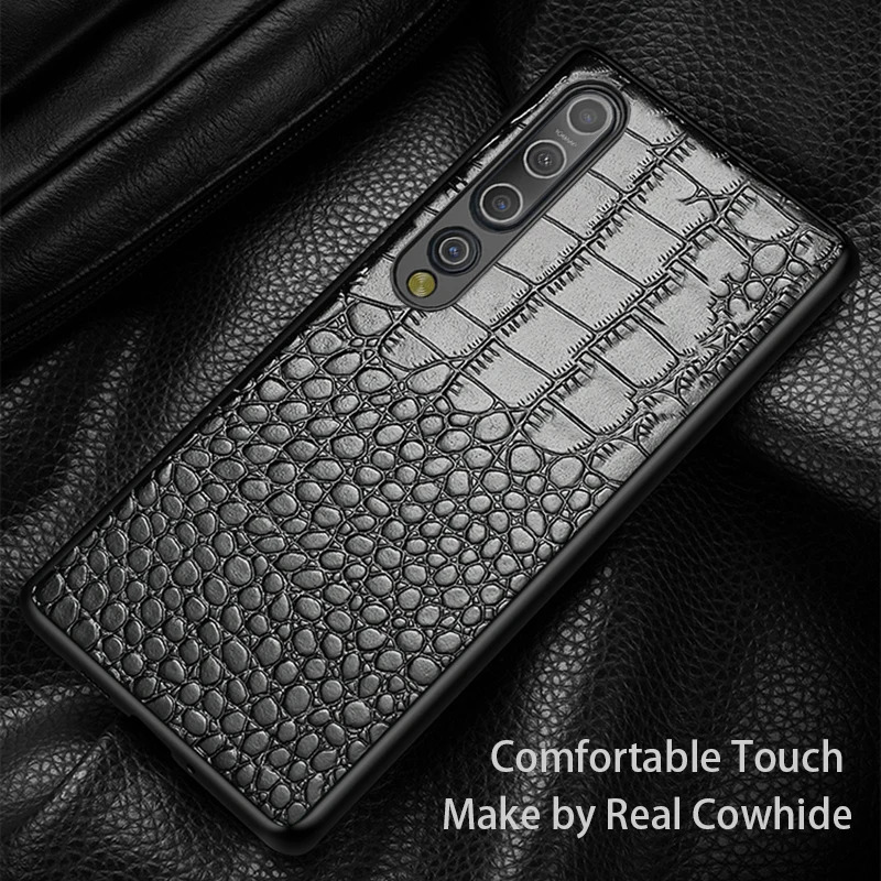 

Genuine Leather Phone Case For Xiaomi Mi 12 Ultra 11 Pro 10 9 SE 8 Note 10 Mix 4 2s Case Cowhide texture Cover
