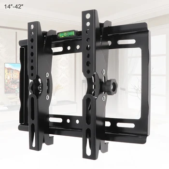 

Universal 25KG Adjustable TV Wall Mount Bracket Flat Panel TV Frame Support 15° Tilt Angle for 14-42 Inch LCD LED Monitor
