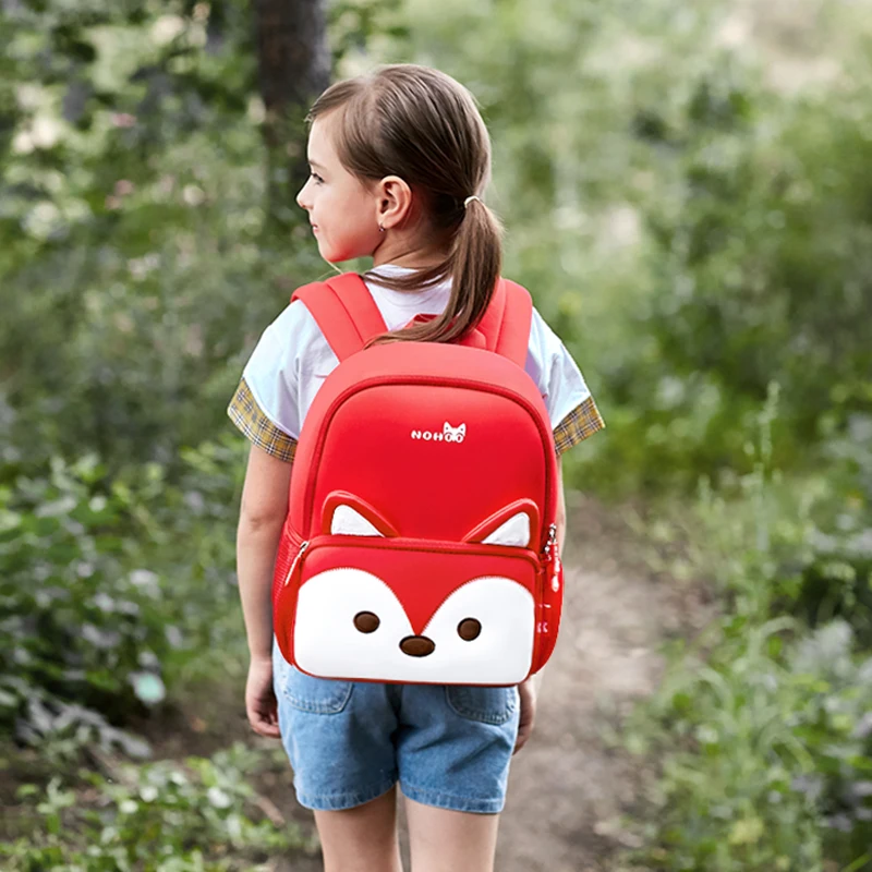 Mochilas escolares con diseño creativo de zorro rojo en 3D para niñas,  mochilas escolares con dibujos de animales, bolsa para libros para niños  pequeños, regalo para niños|Mochilas escolares| - AliExpress
